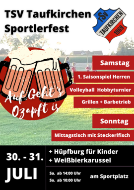 Banner Online: Sportlerfest TSV Taufkirchen