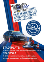 Logo 100 Jahre Kraftfahrerclub Eggenfelden - Oldtimerausstellung, Vorführung der Jugendkartgruppe, Kidscar und Fahrradturnier
