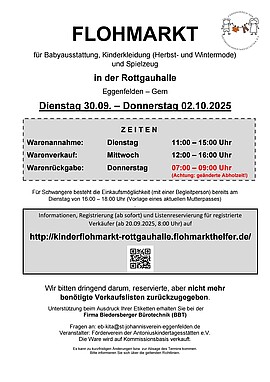 Banner Flohmarkt für Kinderartikel